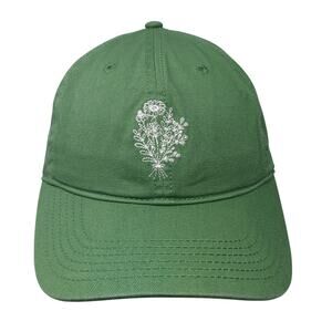 Mighty Fine Slideback Baseball Cap Green One Size Adjustable Embroidered 6 Panel